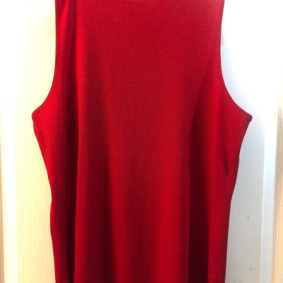 MISOOK Red Mock Neck Sleeveless Shell Top M - Picture 11 of 12